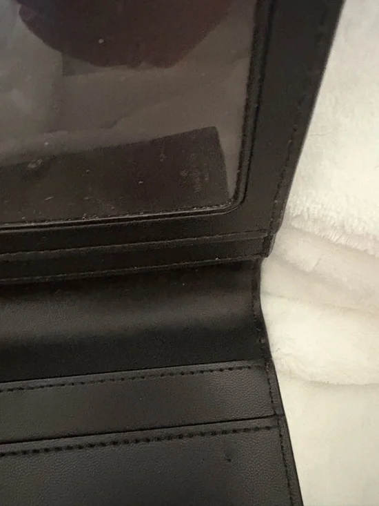 Kate Spade Leila Black Pebbled Leather Medium Universal Phone Wristlet Wallet - Picture 10 of 15